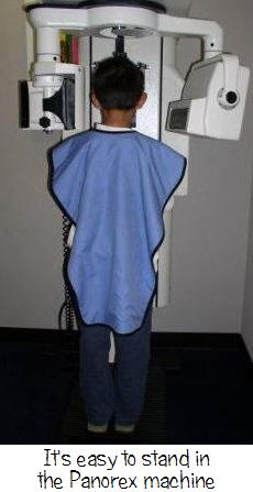 Standing in the Panoramic X-ray machine