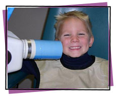 Child with X-ray photo